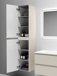 Sancos Шкаф пенал Snob T 35 подвесной бежевый матовый (beige soft) – фотография-3